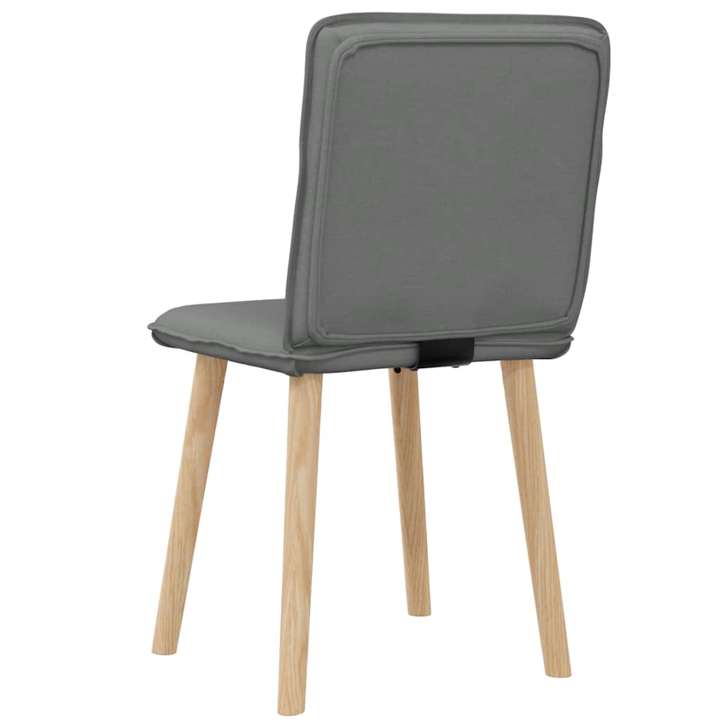 Chaises à manger lot de 2 gris foncé tissu