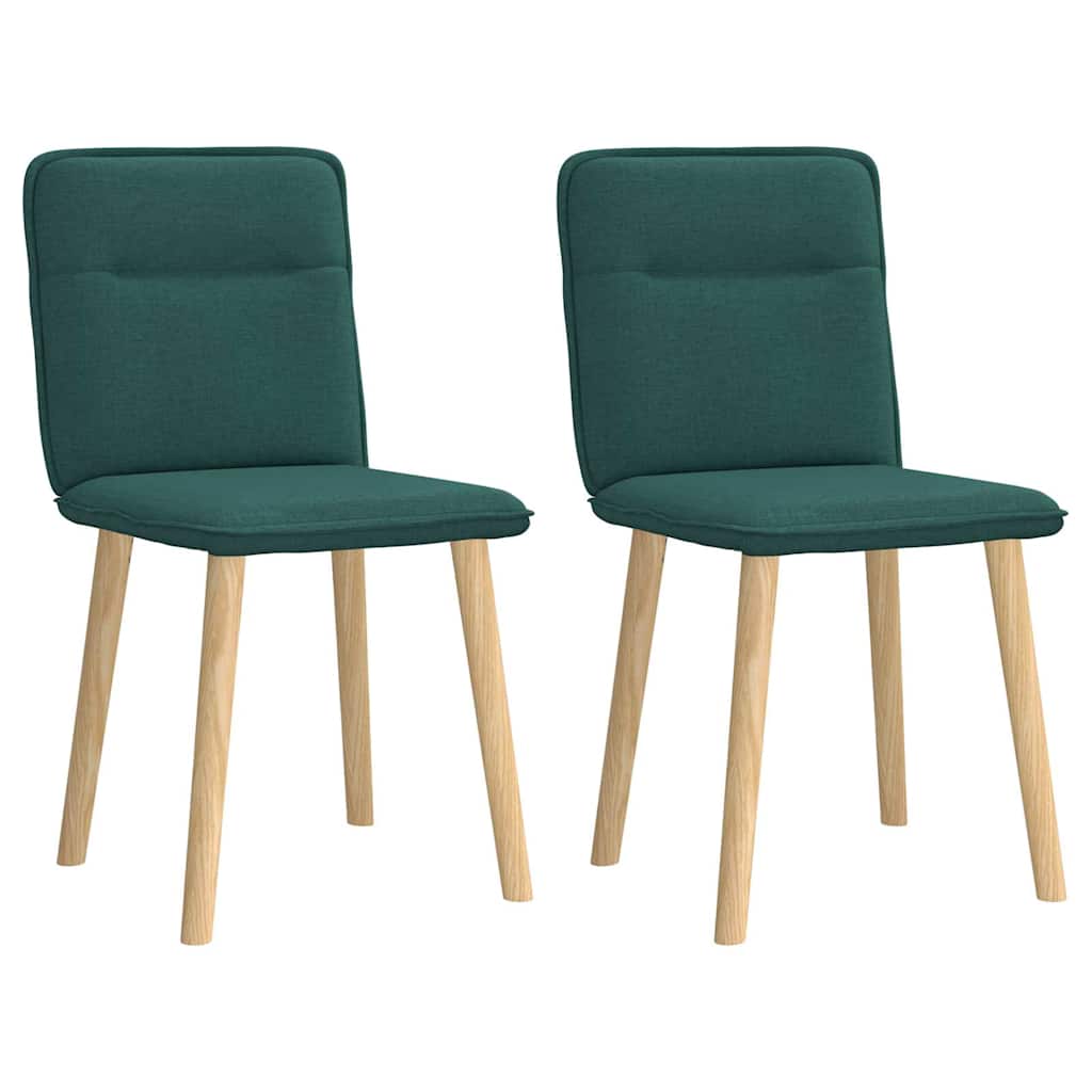 Chaises à manger lot de 2 vert foncé tissu - XIOS