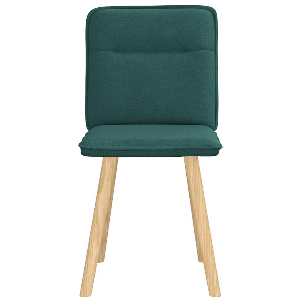 Chaises à manger lot de 2 vert foncé tissu - XIOS