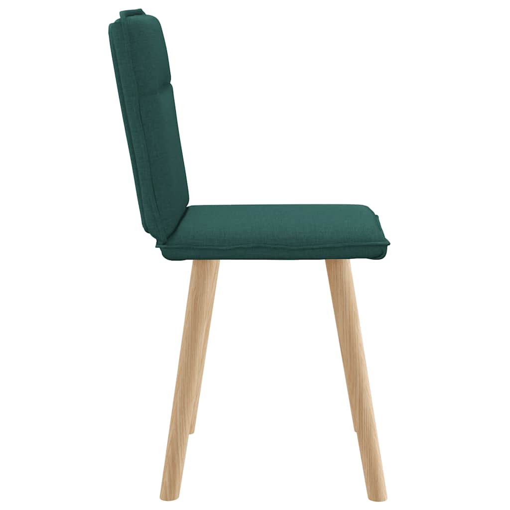 Chaises à manger lot de 2 vert foncé tissu - XIOS