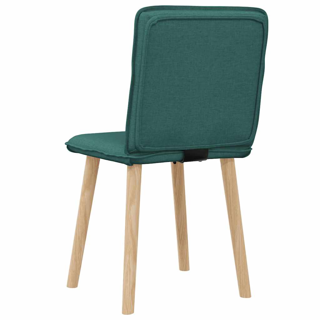 Chaises à manger lot de 2 vert foncé tissu - XIOS