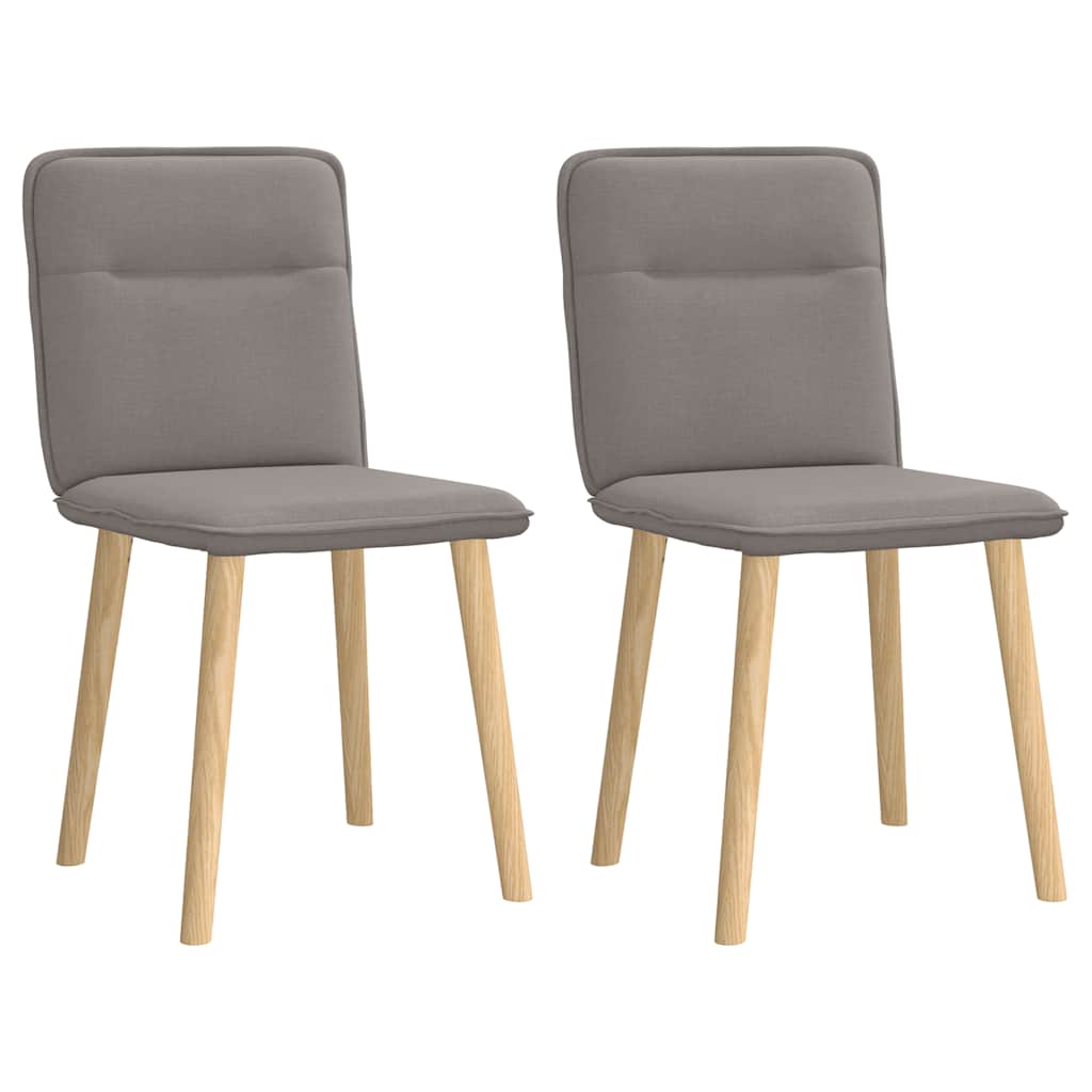 Chaises à manger lot de 2 taupe tissu - XIOS