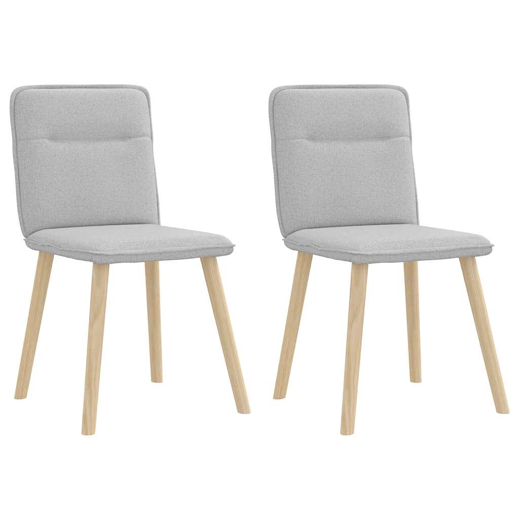 Chaises à manger lot de 2 gris nuage tissu - XIOS