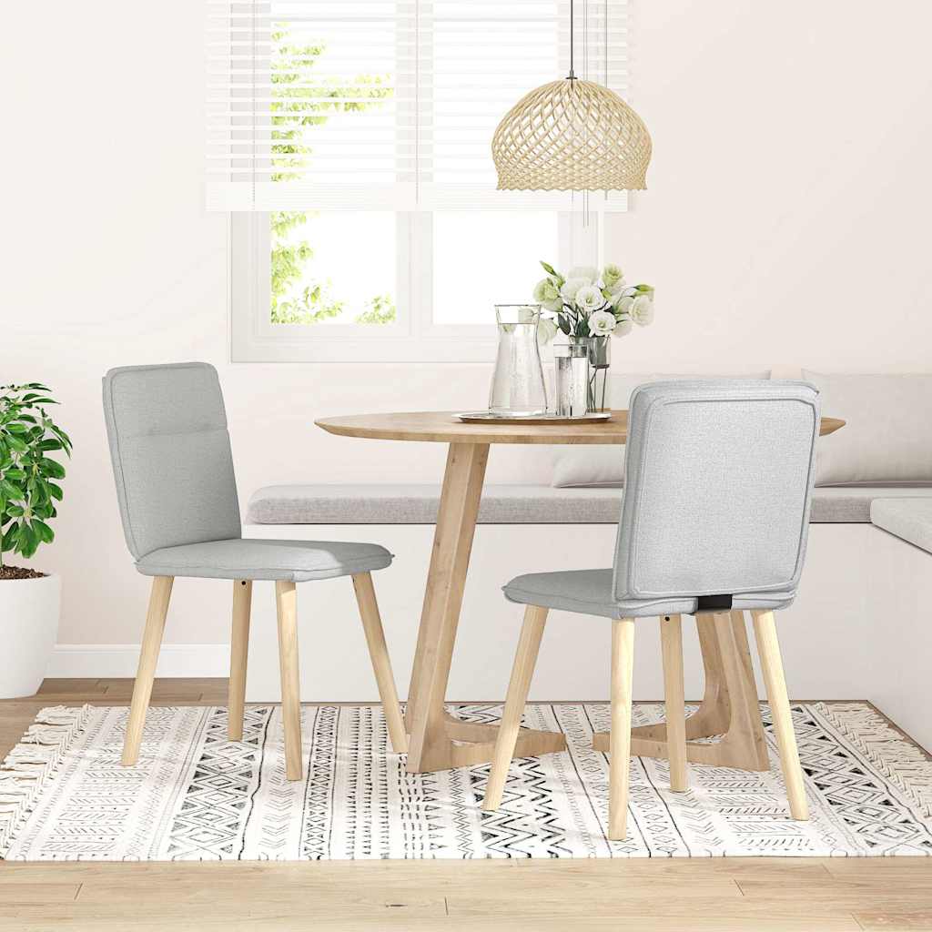 Chaises à manger lot de 2 gris nuage tissu - XIOS