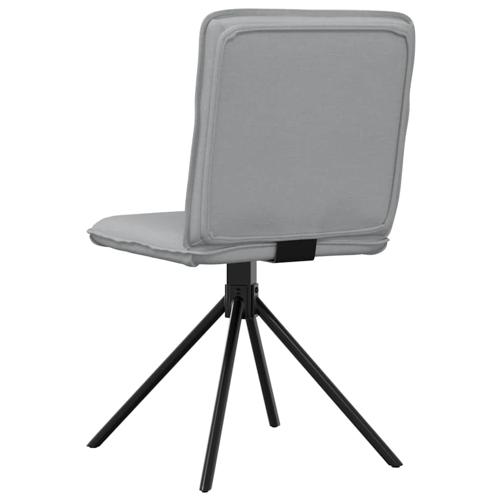 Chaises à manger lot de 2 gris clair tissu - XIOS