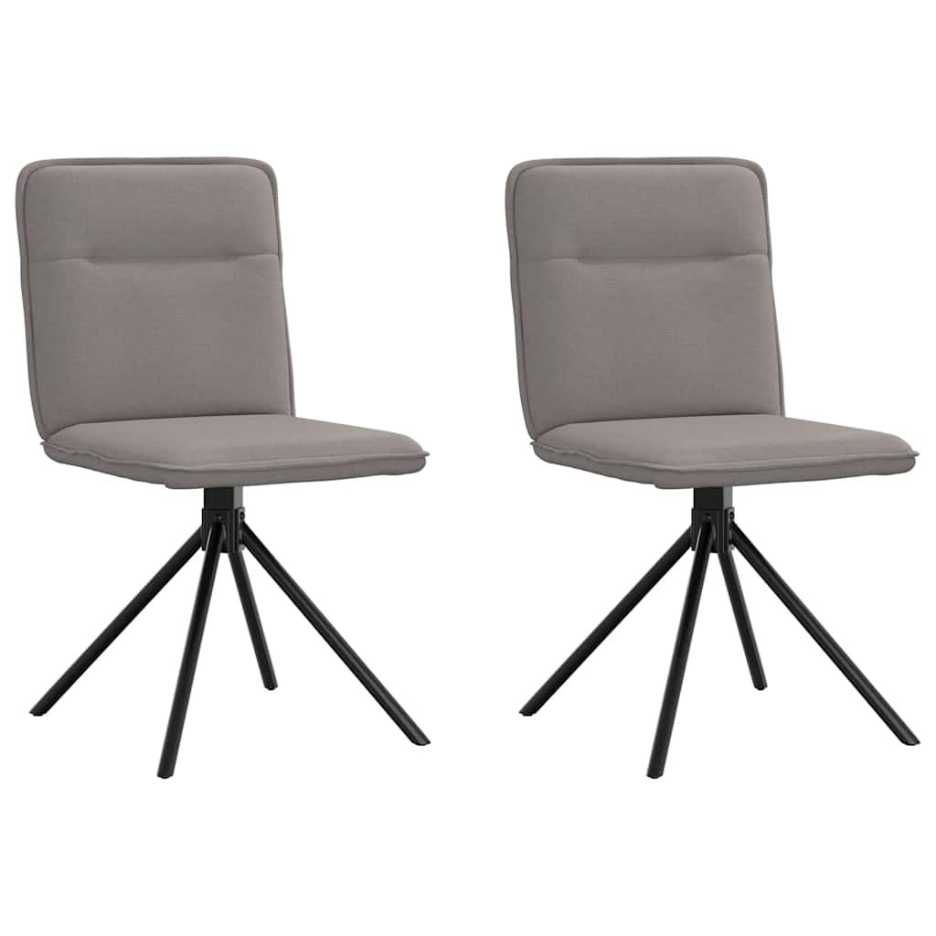 Chaises à manger lot de 2 taupe tissu - XIOS