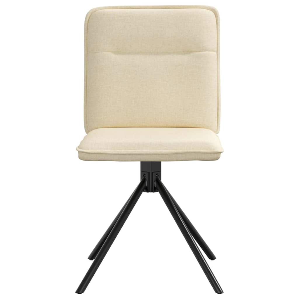 Chaises à manger lot de 2 crème tissu - XIOS