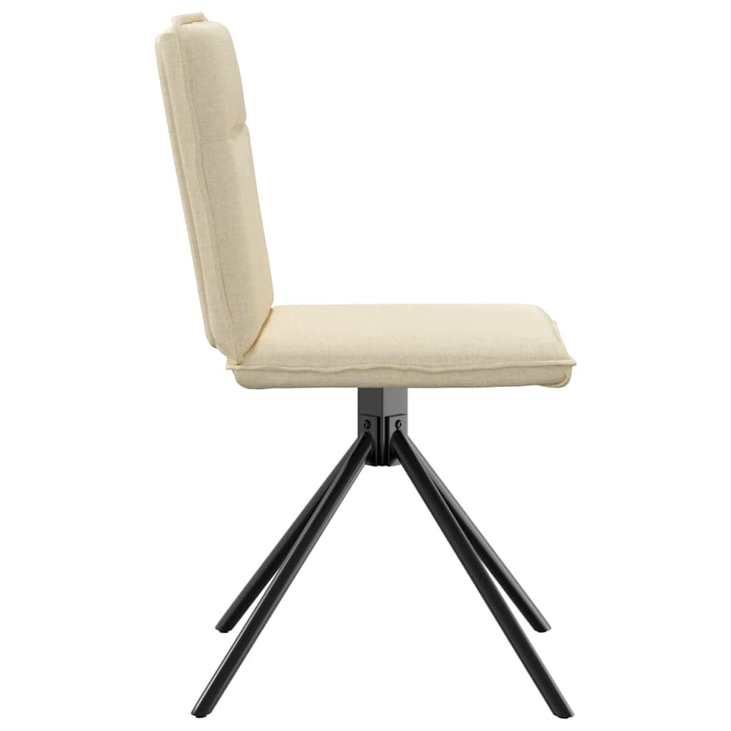 Chaises à manger lot de 2 crème tissu - XIOS