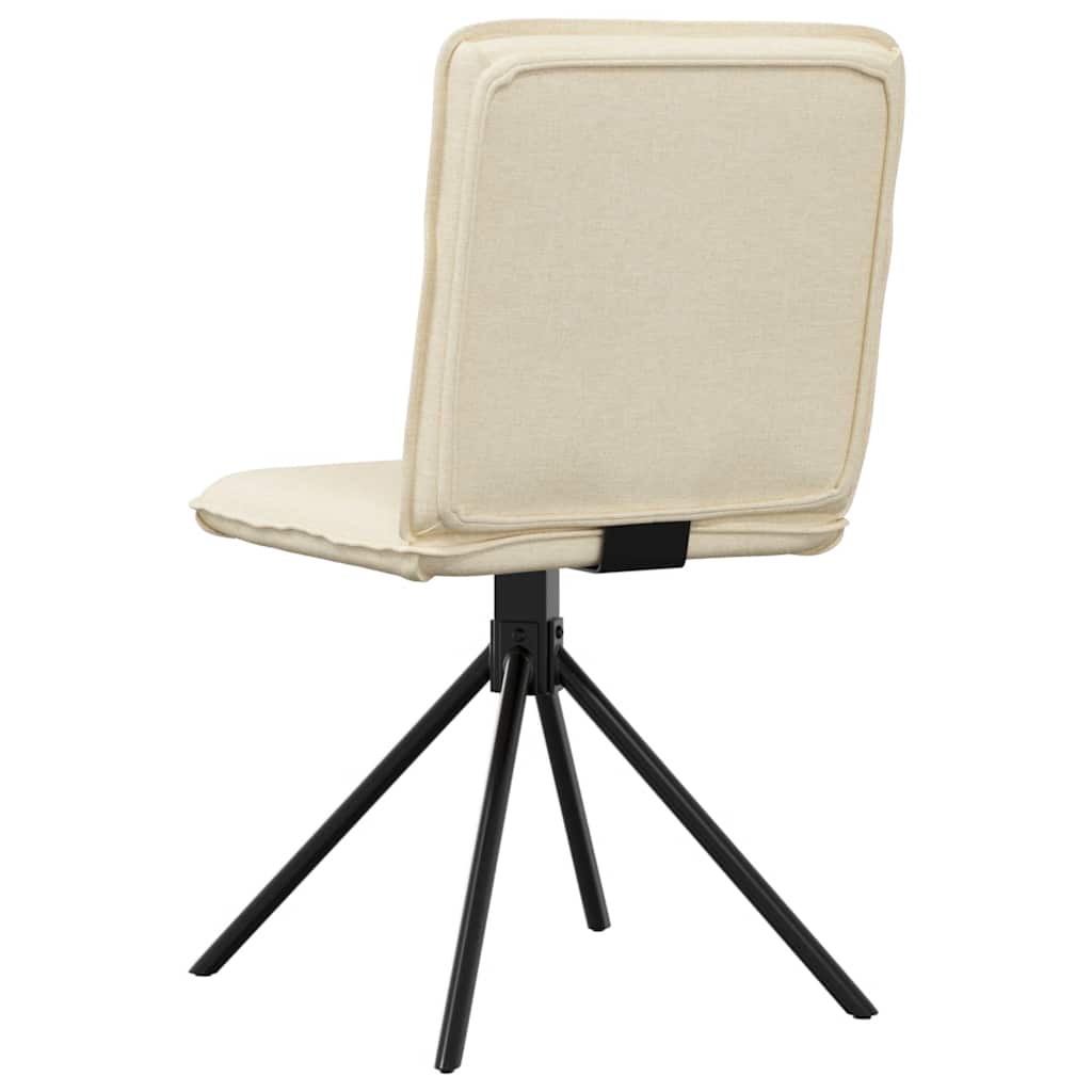 Chaises à manger lot de 2 crème tissu - XIOS