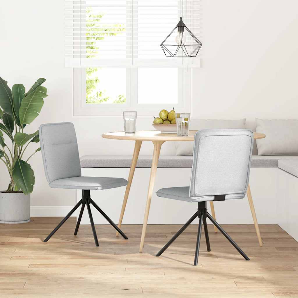 Chaises à manger lot de 2 gris nuage tissu - XIOS