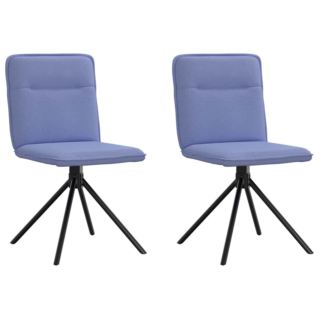 Chaises à manger lot de 2 bleu jean tissu - XIOS