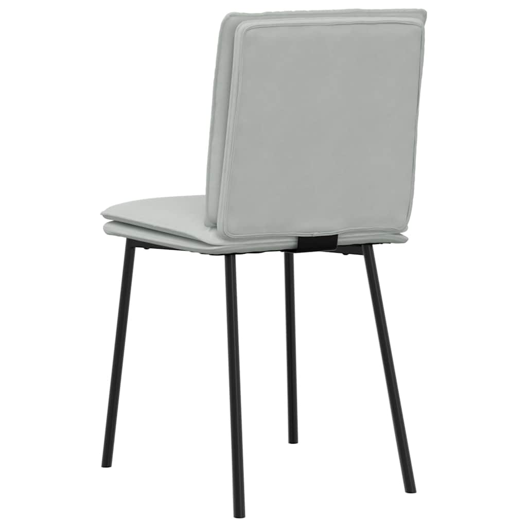 Chaises à manger lot de 2 Gris clair Velours - XIOS