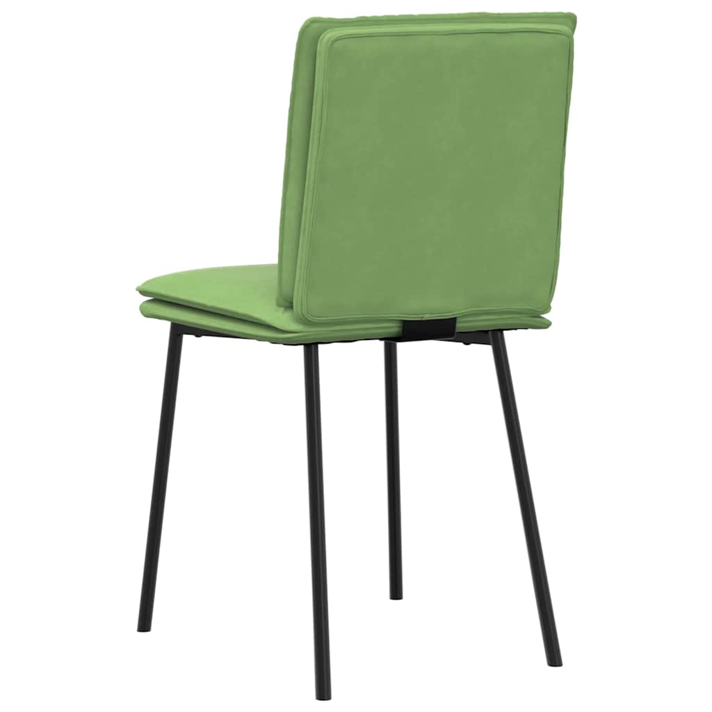 Chaises à manger lot de 2 Vert clair Velours - XIOS