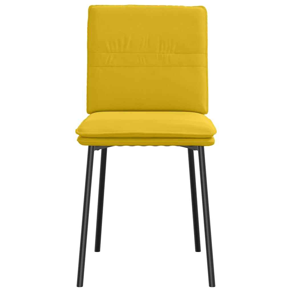 Chaises à manger lot de 2 Jaune Velours - XIOS