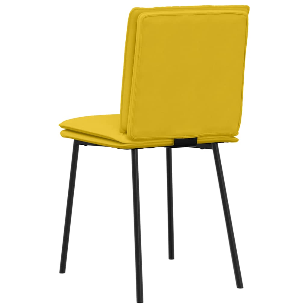 Chaises à manger lot de 2 Jaune Velours - XIOS
