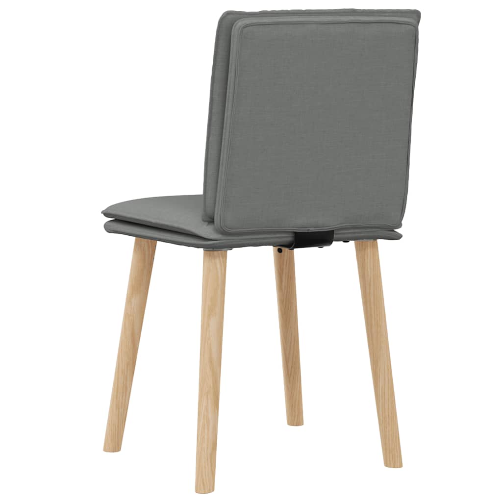 Chaises à manger lot de 2 gris foncé tissu - XIOS