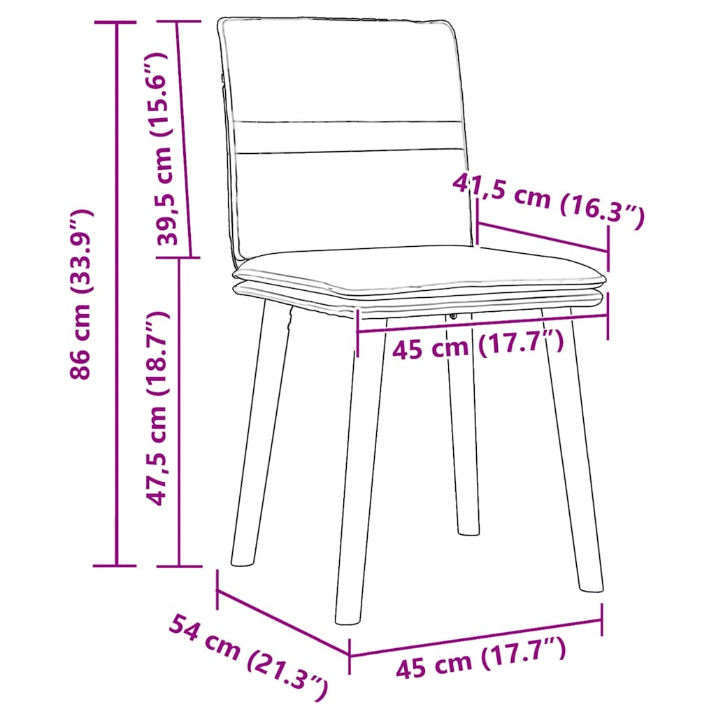 Chaises à manger lot de 2 gris foncé tissu - XIOS