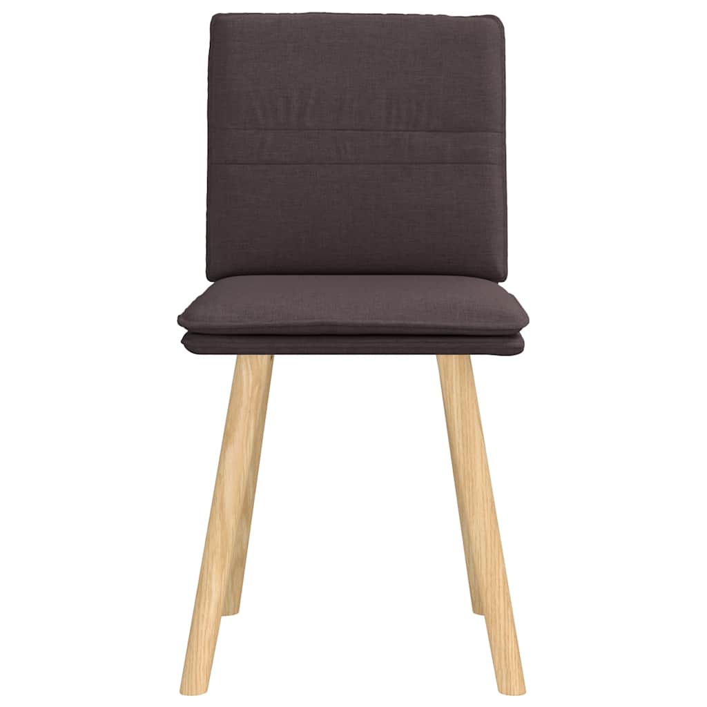 Chaises à manger lot de 2 marron foncé tissu - XIOS