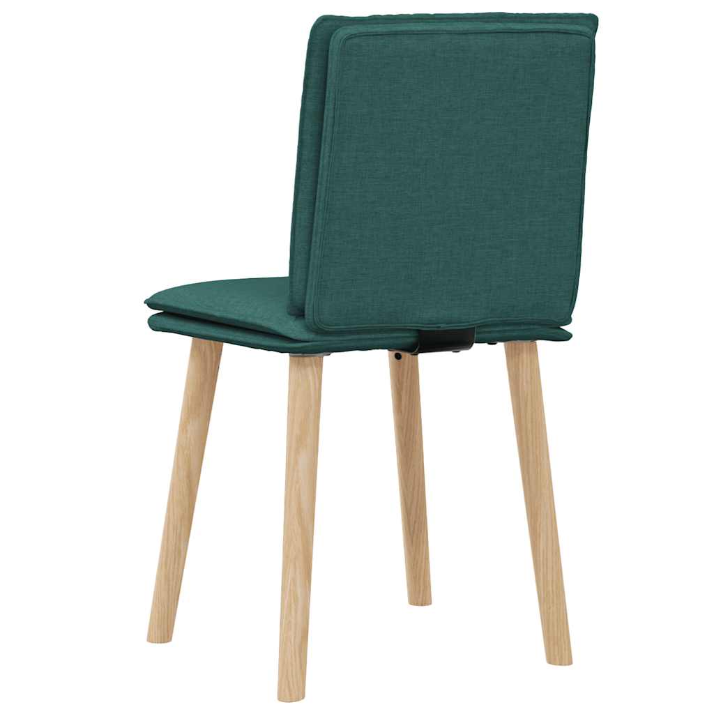 Chaises à manger lot de 2 vert foncé tissu - XIOS