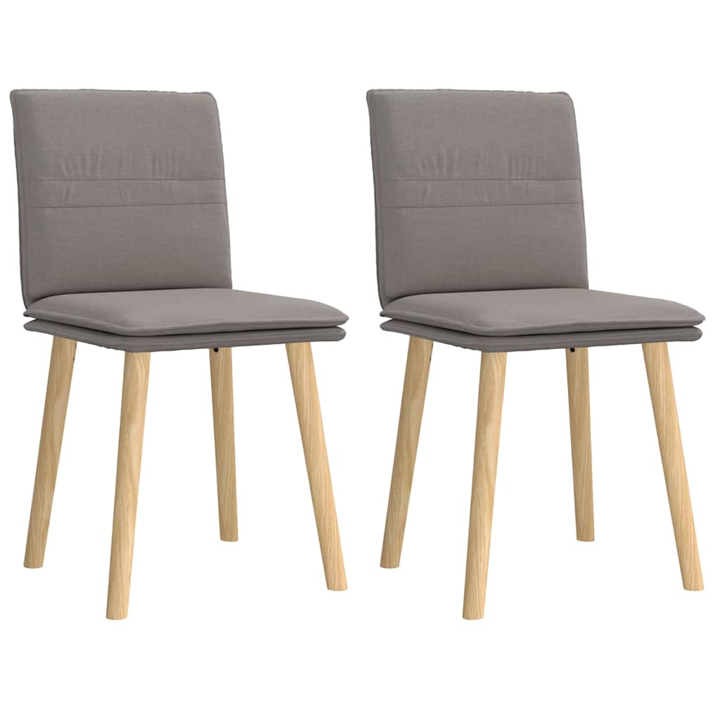 Chaises à manger lot de 2 taupe tissu - XIOS