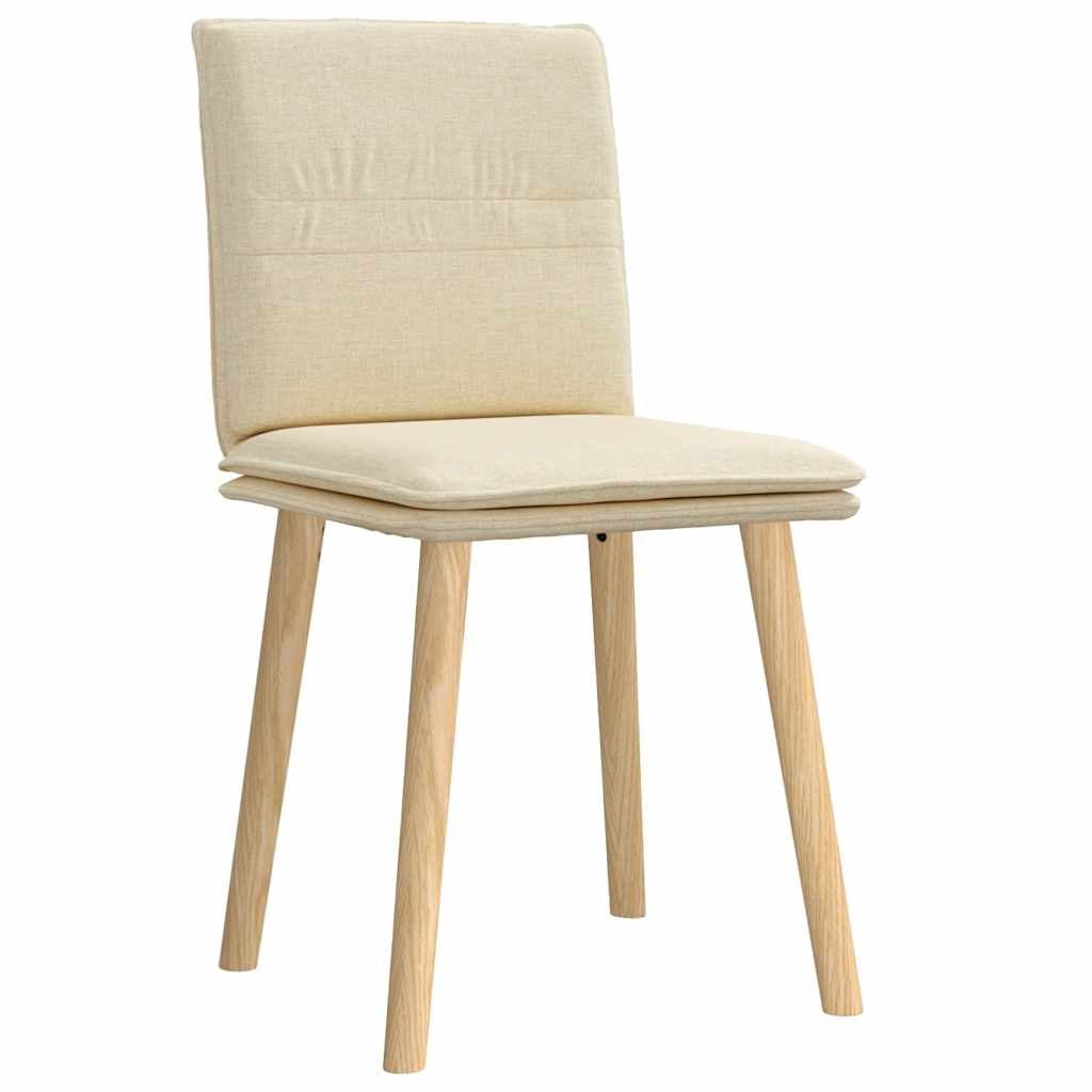 Chaises à manger lot de 2 crème tissu - XIOS