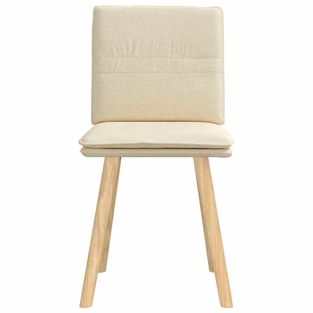 Chaises à manger lot de 2 crème tissu - XIOS