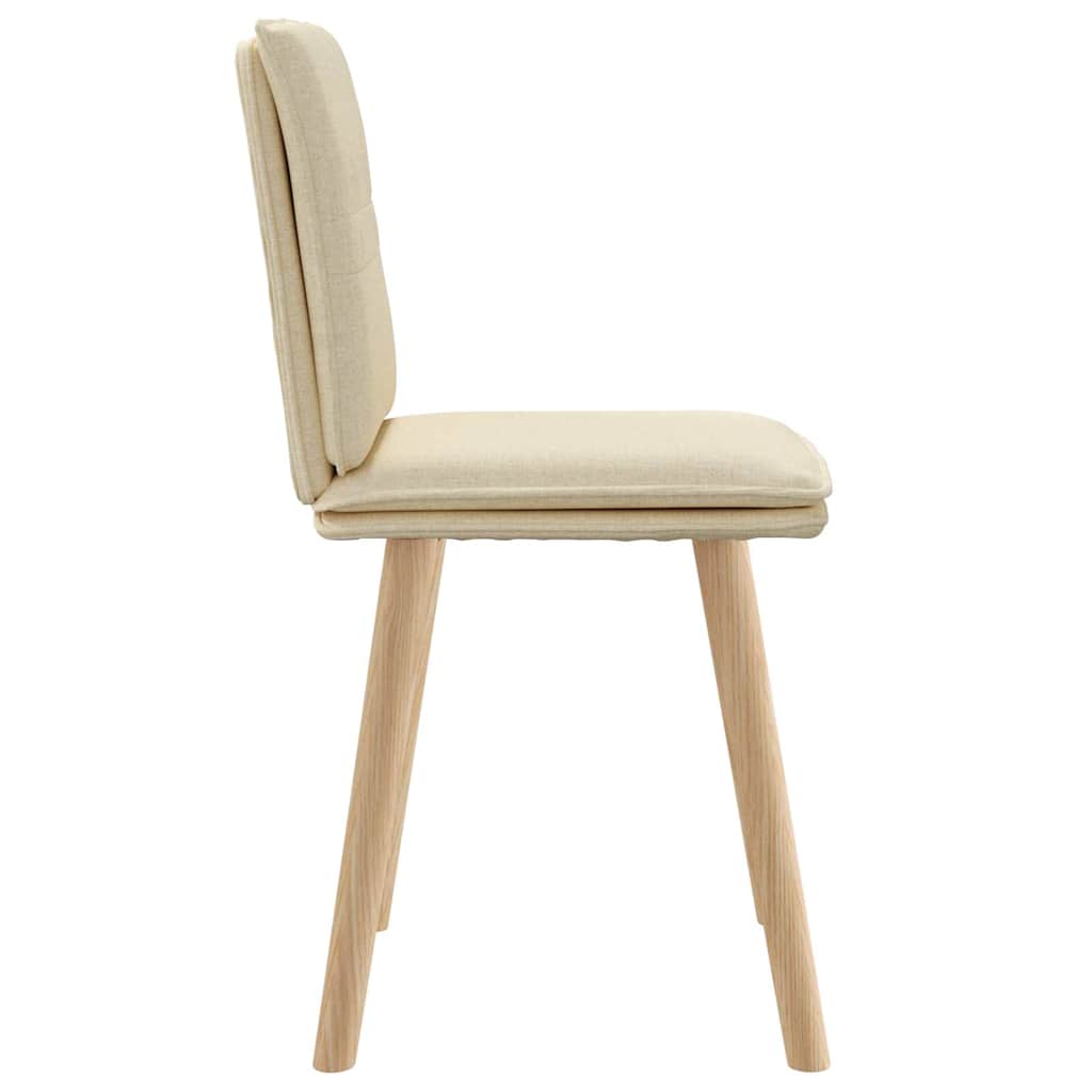 Chaises à manger lot de 2 crème tissu - XIOS