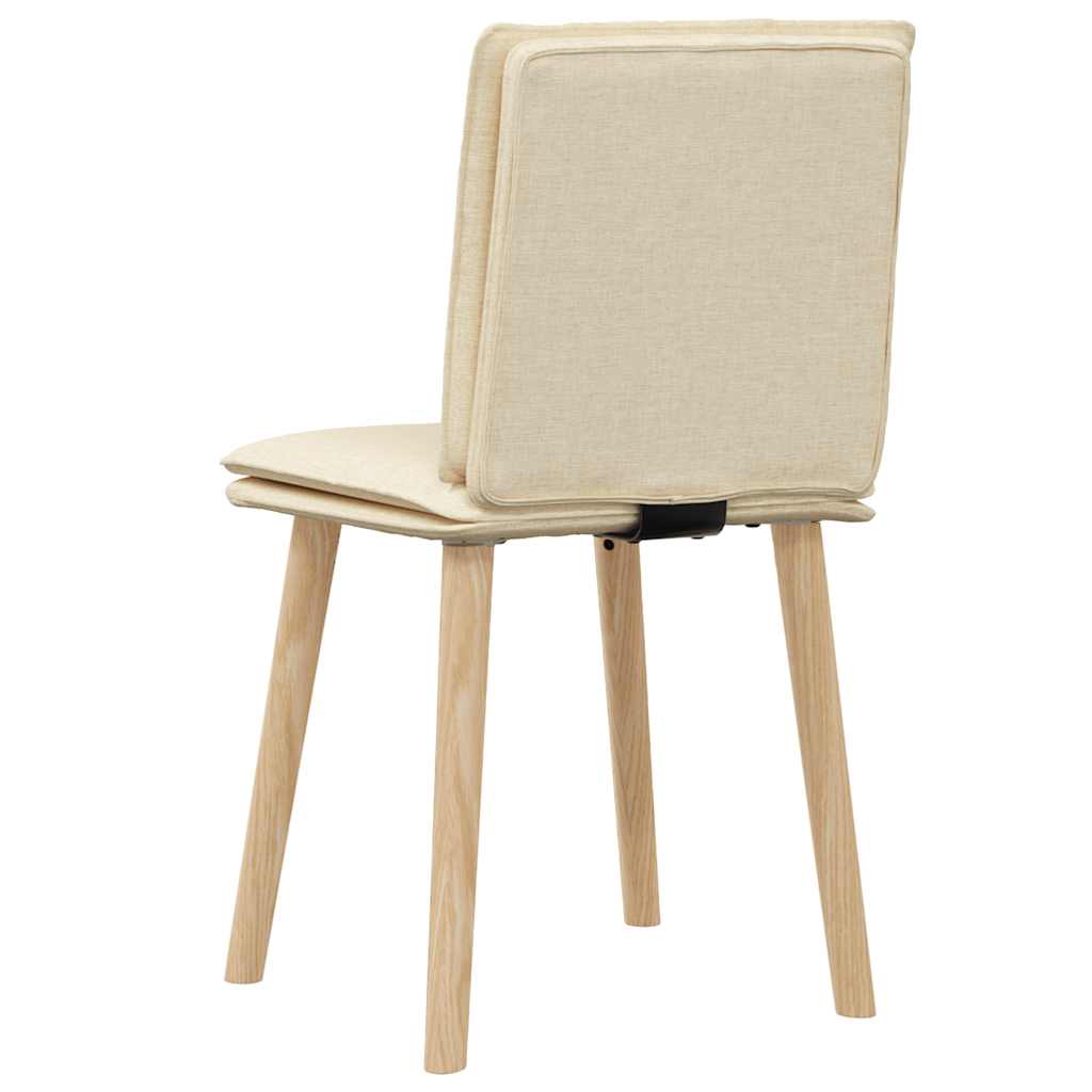 Chaises à manger lot de 2 crème tissu - XIOS