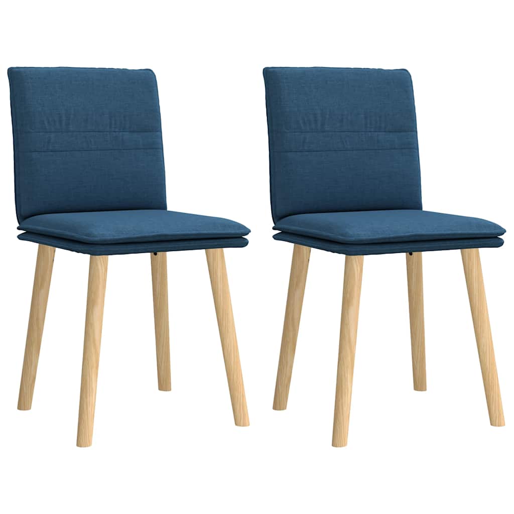 Chaises à manger lot de 2 bleu tissu - XIOS