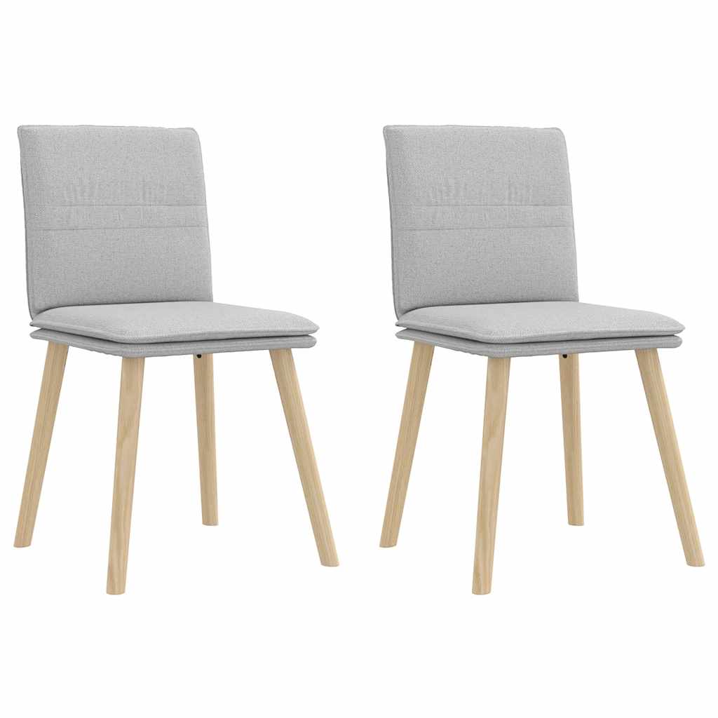Chaises à manger lot de 2 gris nuage tissu - XIOS