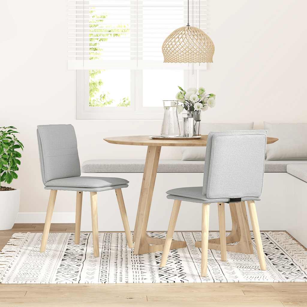 Chaises à manger lot de 2 gris nuage tissu - XIOS