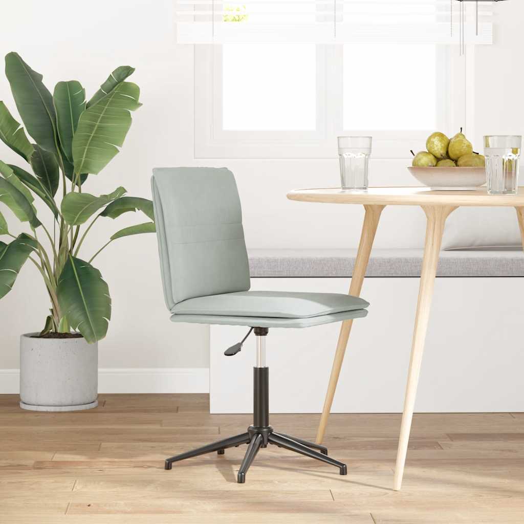 Chaise à manger Gris clair Velours - XIOS