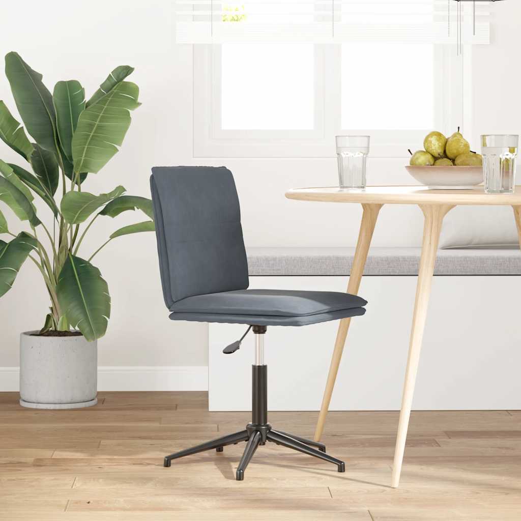 Chaise à manger Gris foncé Velours - XIOS