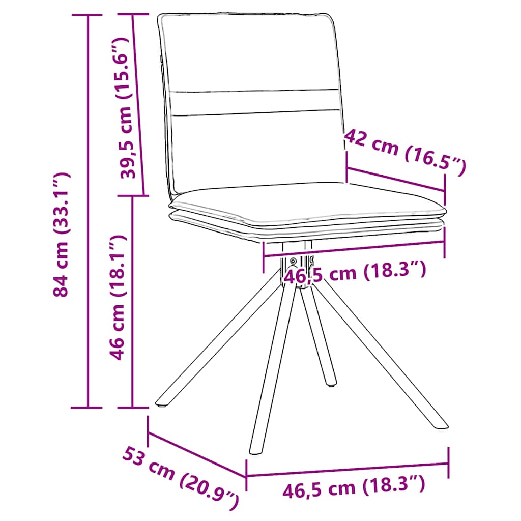 Chaise à manger marron similicuir daim - XIOS