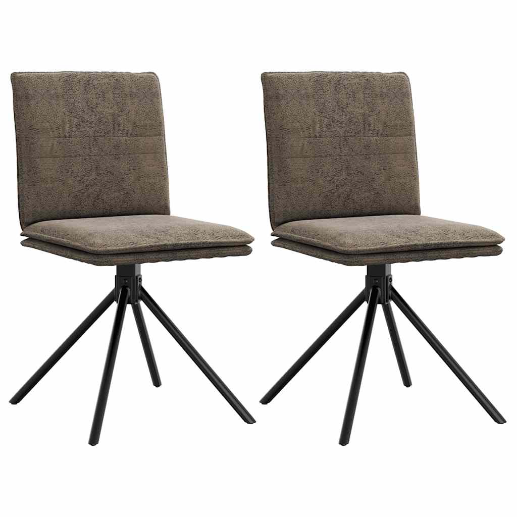 Chaise à manger gris foncé similicuir daim - XIOS