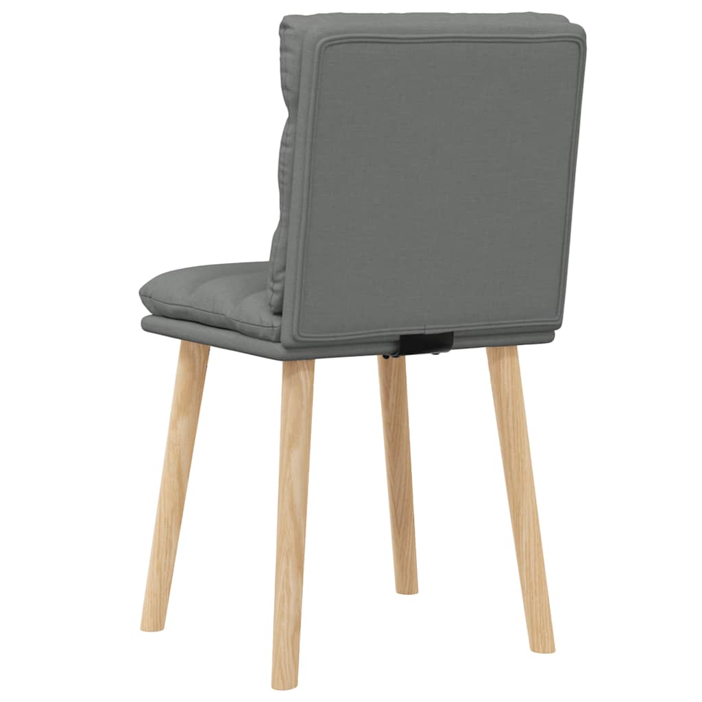 Chaises à manger lot de 2 gris foncé tissu - XIOS