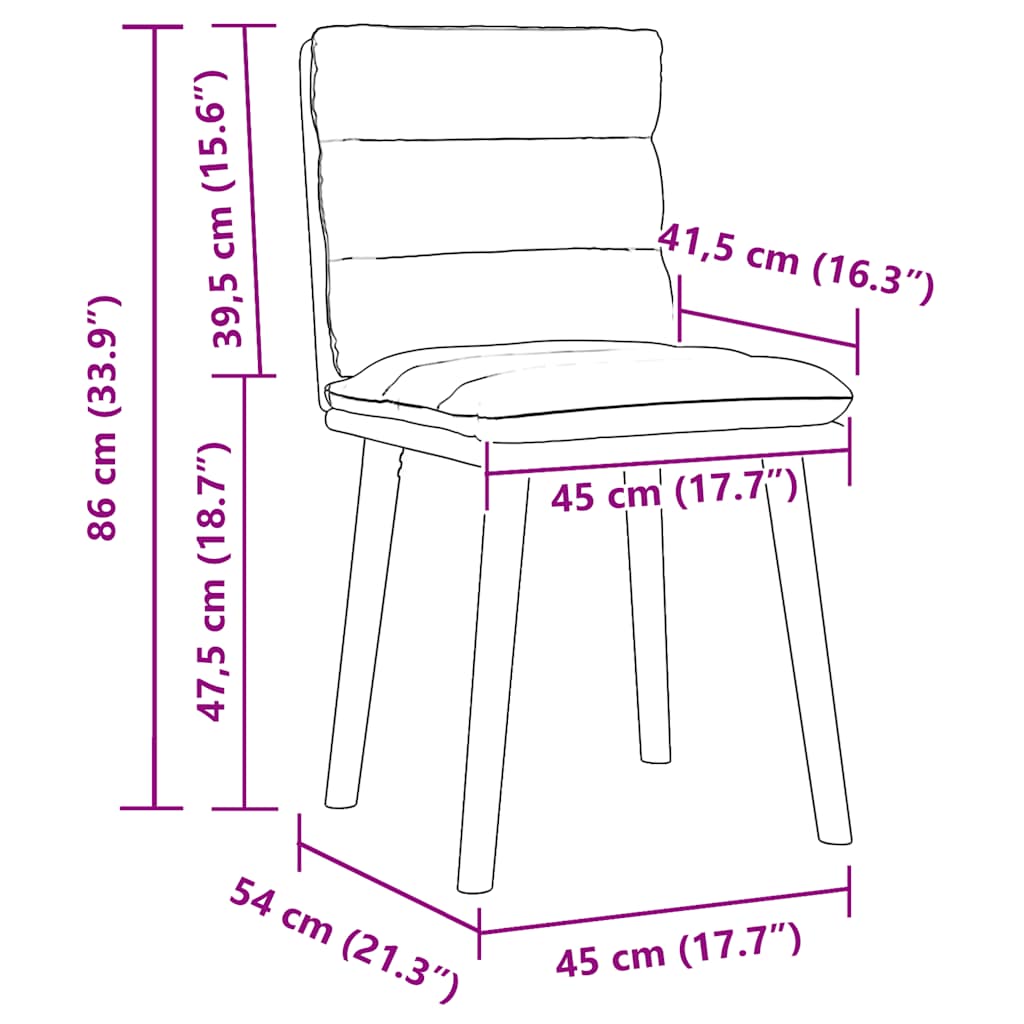 Chaises à manger lot de 2 gris foncé tissu - XIOS