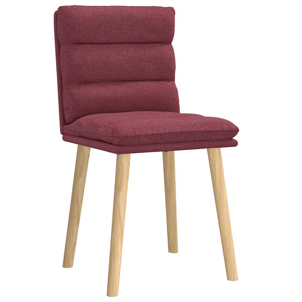 Chaises à manger lot de 2 rouge bordeaux tissu - XIOS