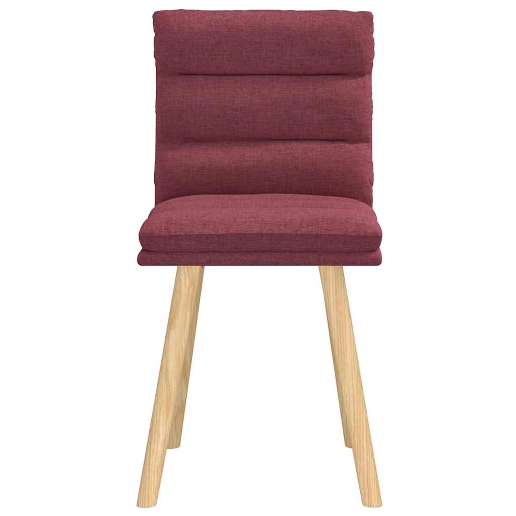 Chaises à manger lot de 2 rouge bordeaux tissu - XIOS