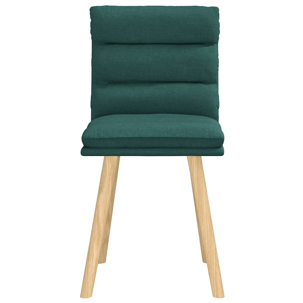 Chaises à manger lot de 2 vert foncé tissu - XIOS