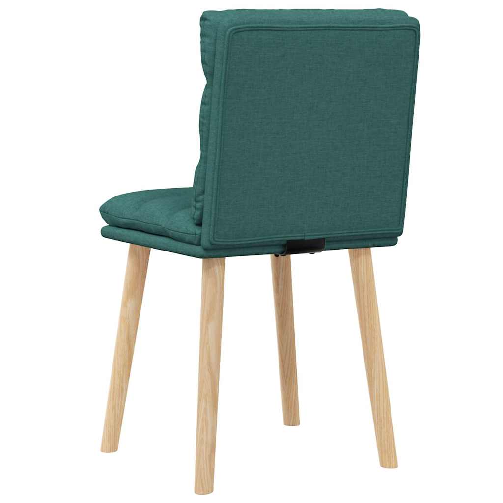 Chaises à manger lot de 2 vert foncé tissu - XIOS