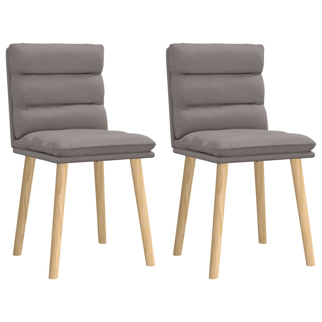 Chaises à manger lot de 2 taupe tissu - XIOS