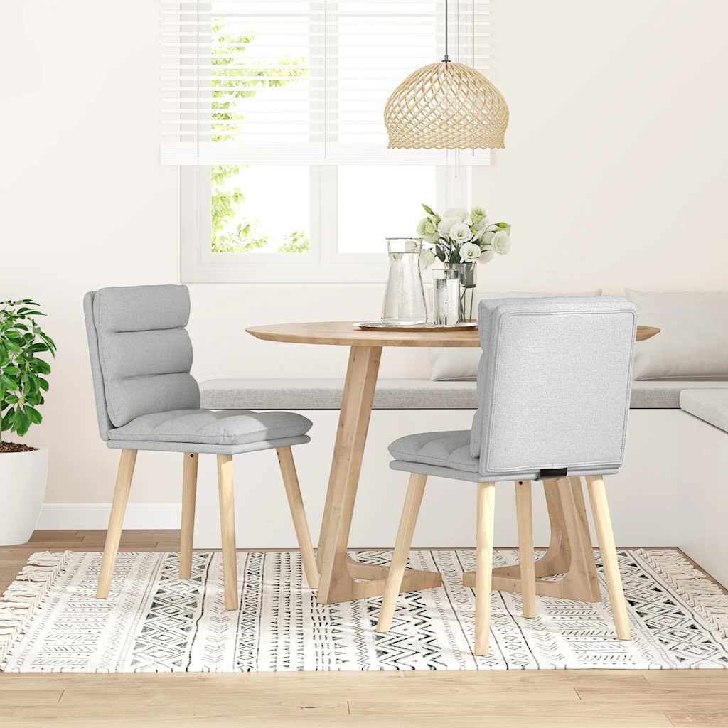 Chaises à manger lot de 2 gris nuage tissu - XIOS