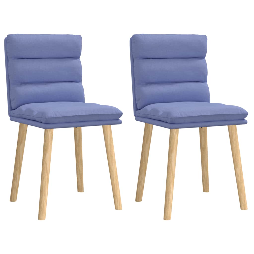 Chaises à manger lot de 2 bleu jean tissu - XIOS