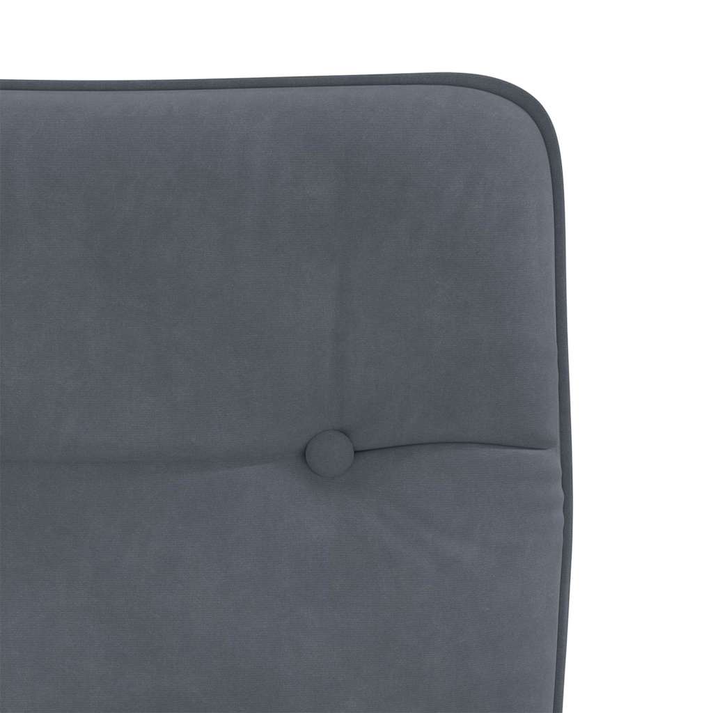 Chaises à manger lot de 2 Gris foncé Velours - XIOS