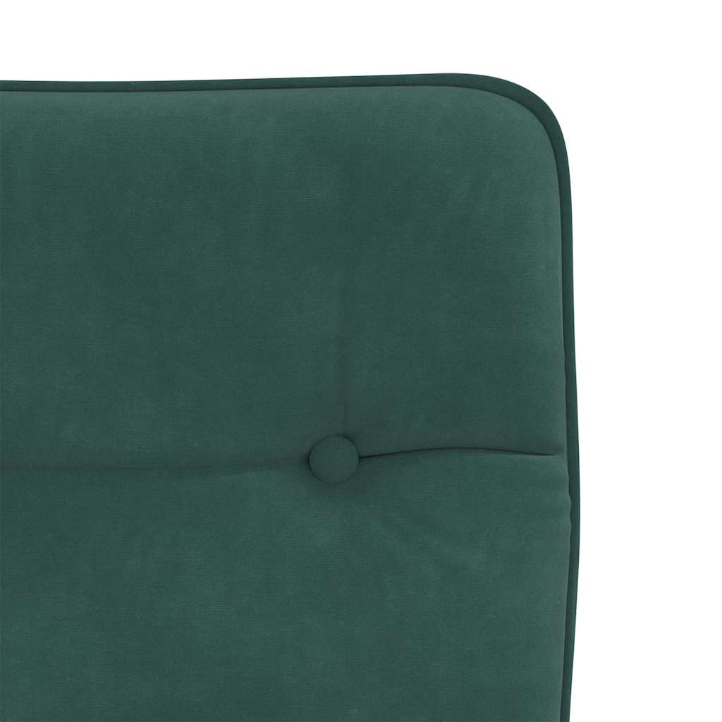 Chaises à manger lot de 2 Vert foncé Velours - XIOS
