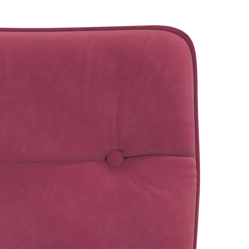 Chaises à manger lot de 2 Rouge bordeaux Velours - XIOS