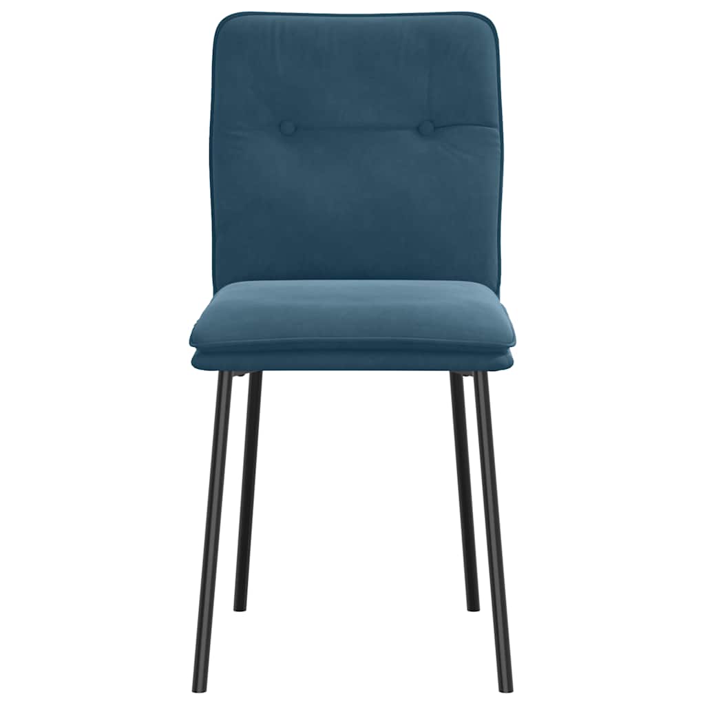 Chaises à manger lot de 2 Bleu Velours - XIOS