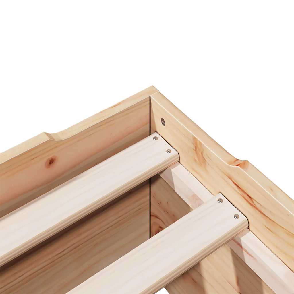 Cadre de lit sans matelas empilable 80x200 cm bois massif - XIOS