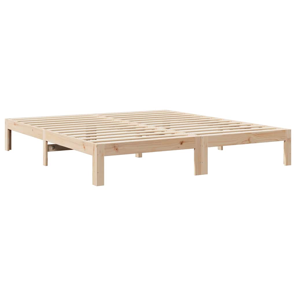 Cadre de lit sans matelas 160x200 cm bois massif de pin - XIOS